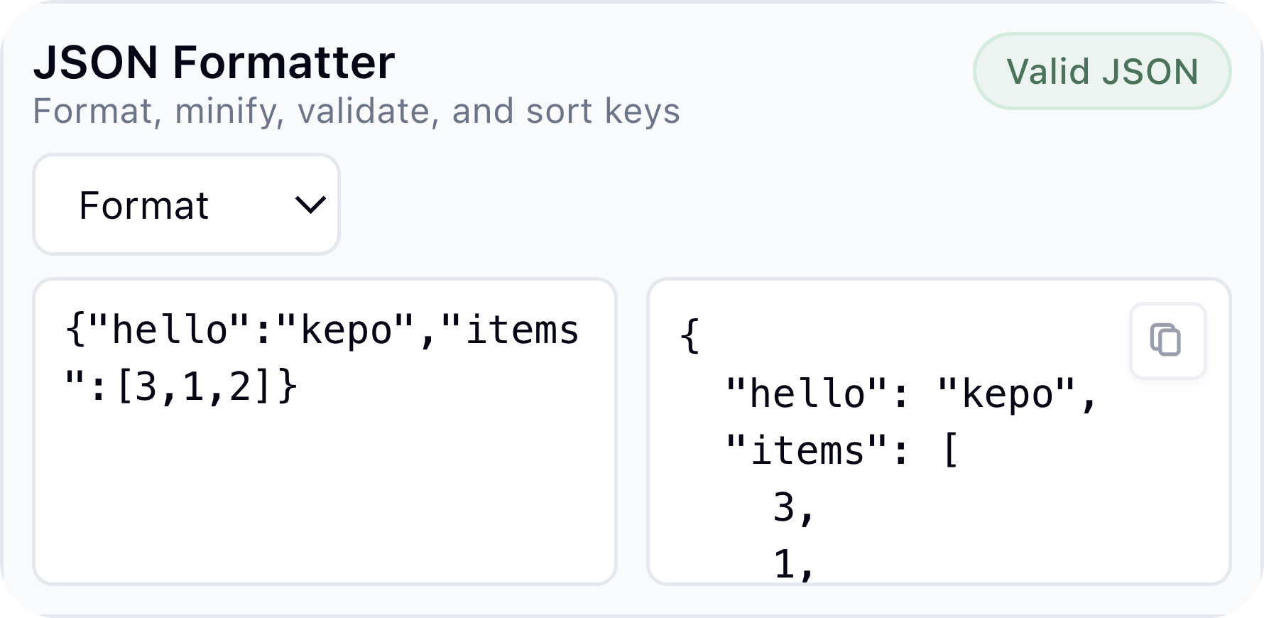 json-formatter wide preview