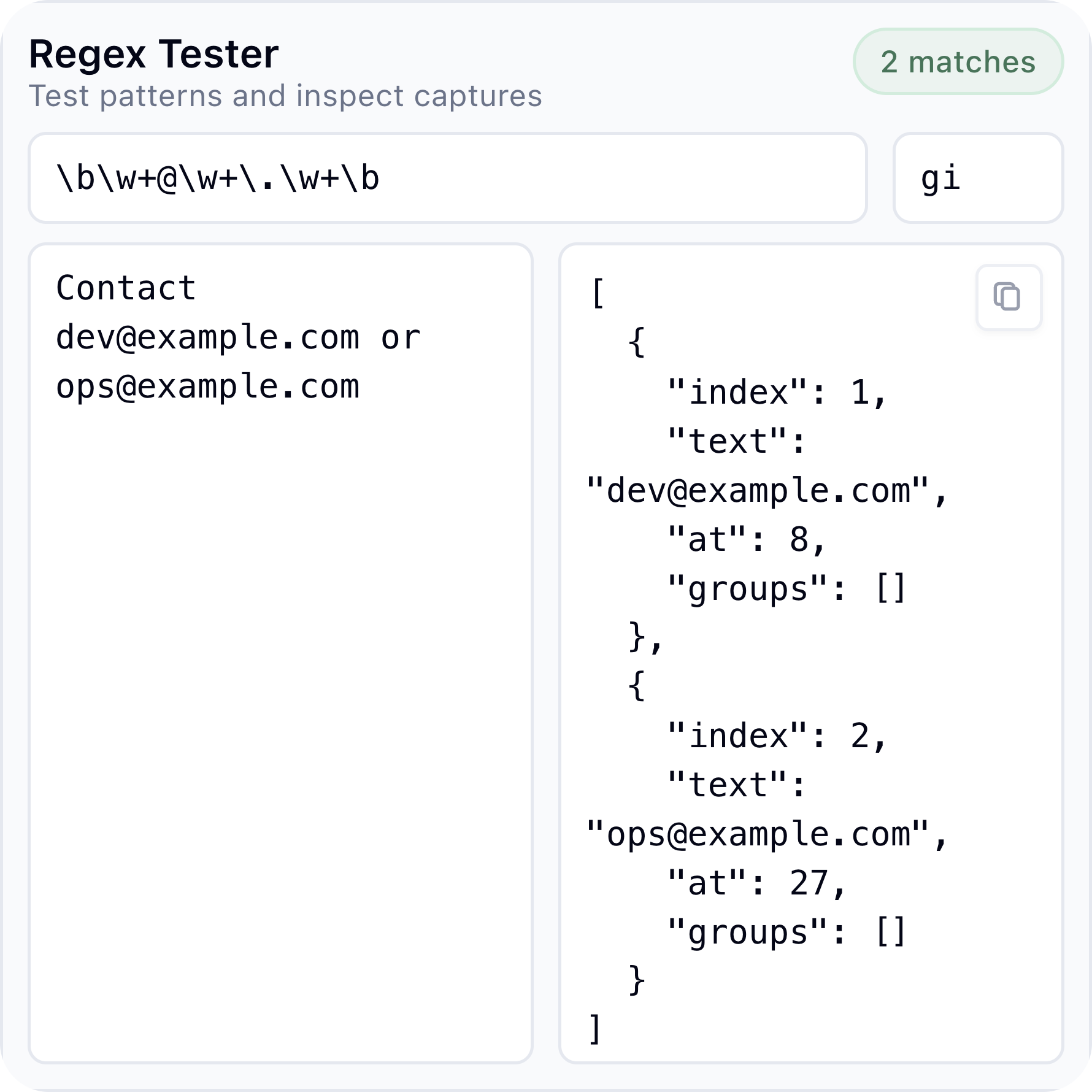 regex-tester large preview