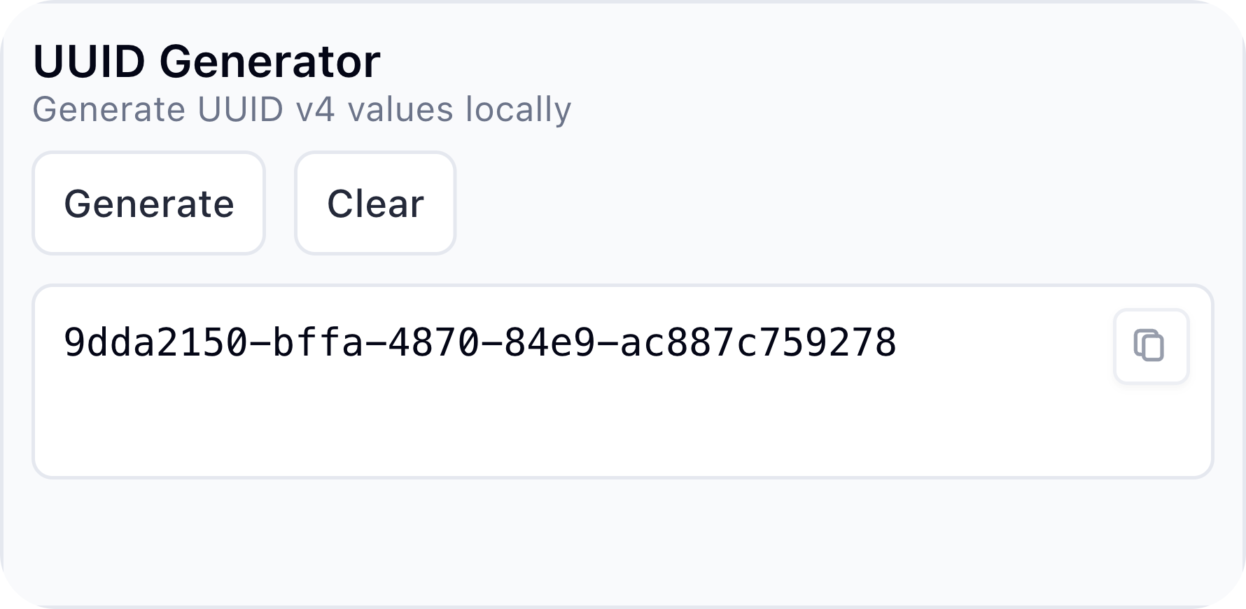 uuid-generator wide preview