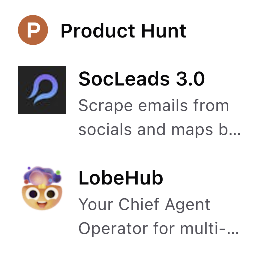 product-hunt-feed small preview